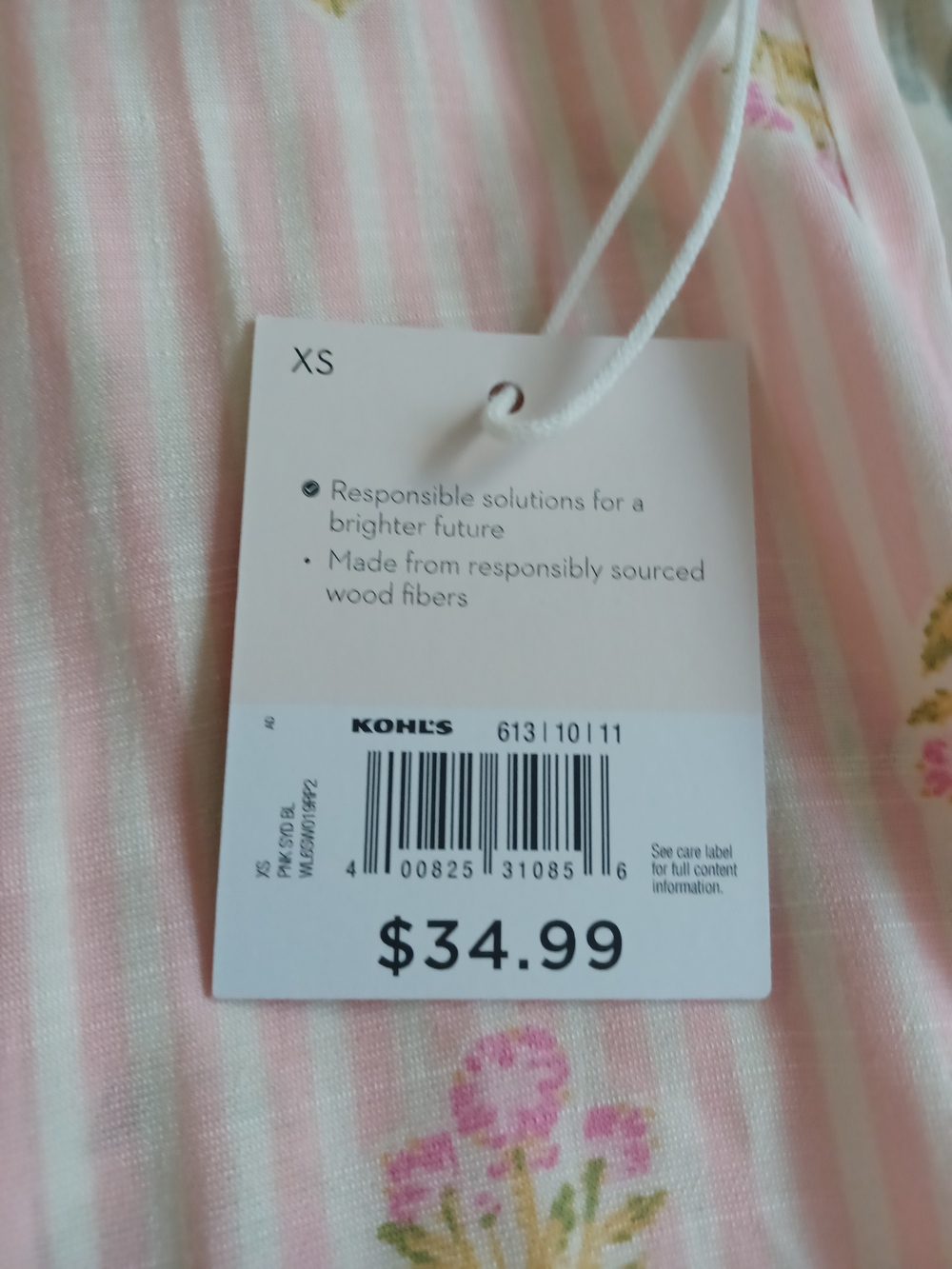 LC Lauren Conrad Pink Floral Ruffle Neck Blouse - Picture 6 of 6